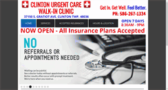 Desktop Screenshot of clintonurgentcare.com